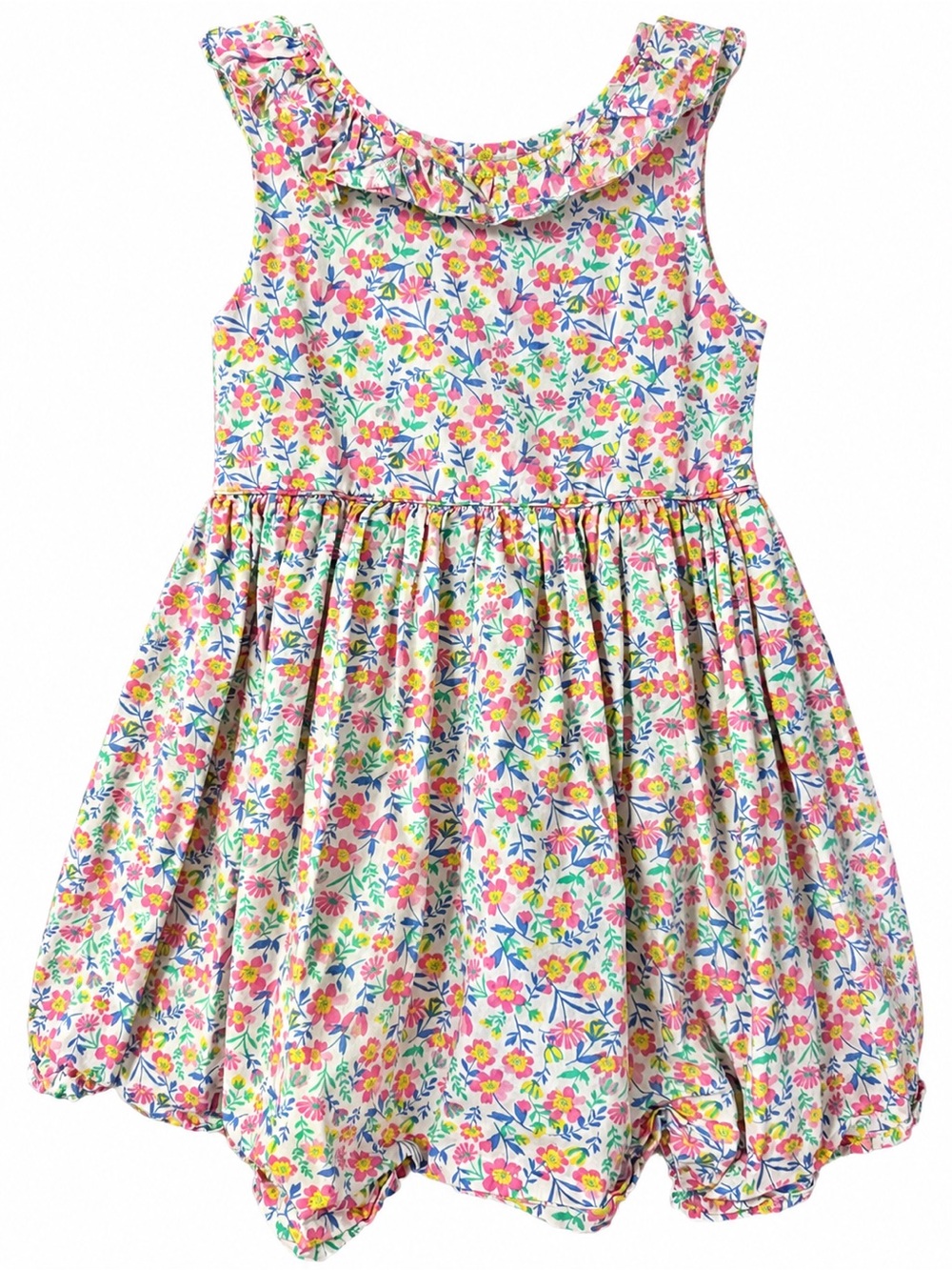 Tommy Bahama Girls Floral Summer Dress Size 6 – Ruffle Shoulder A-Line Sundress